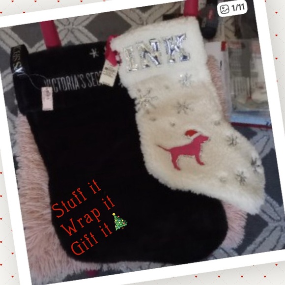 PINK Victoria's Secret Accessories - Pink VS Collectable-Stockings. Black or White FILL IT WITH GOODIES & GIFT 🎁 IT